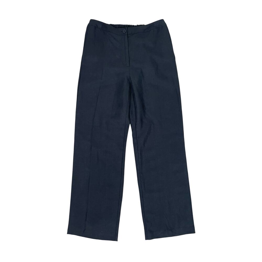 Eileen Fisher Linen Lyocell Straight Leg Trouser Pant Size Small Minimalist Chic